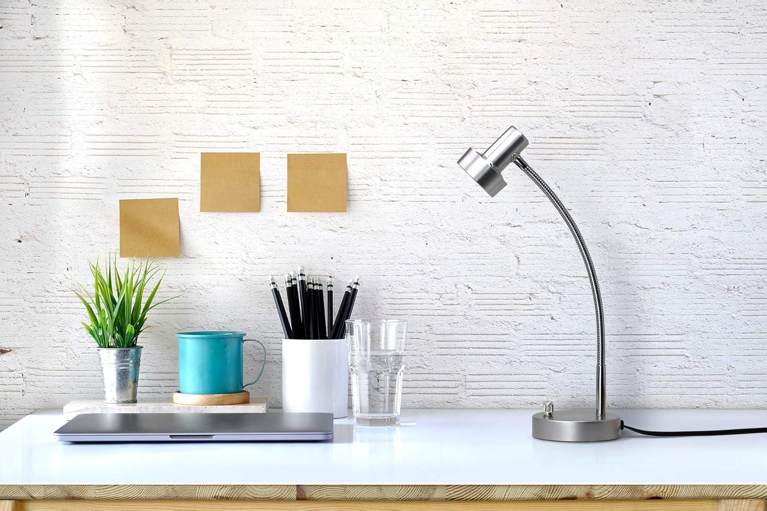 imageOBright Luxor  Dimmable LED Desk Lamp with Gooseneck BlackClip onAluminum