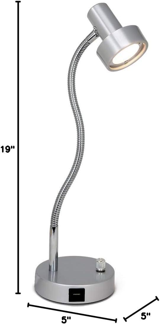 imageOBright Luxor  Dimmable LED Desk Lamp with Gooseneck BlackClip onAluminum
