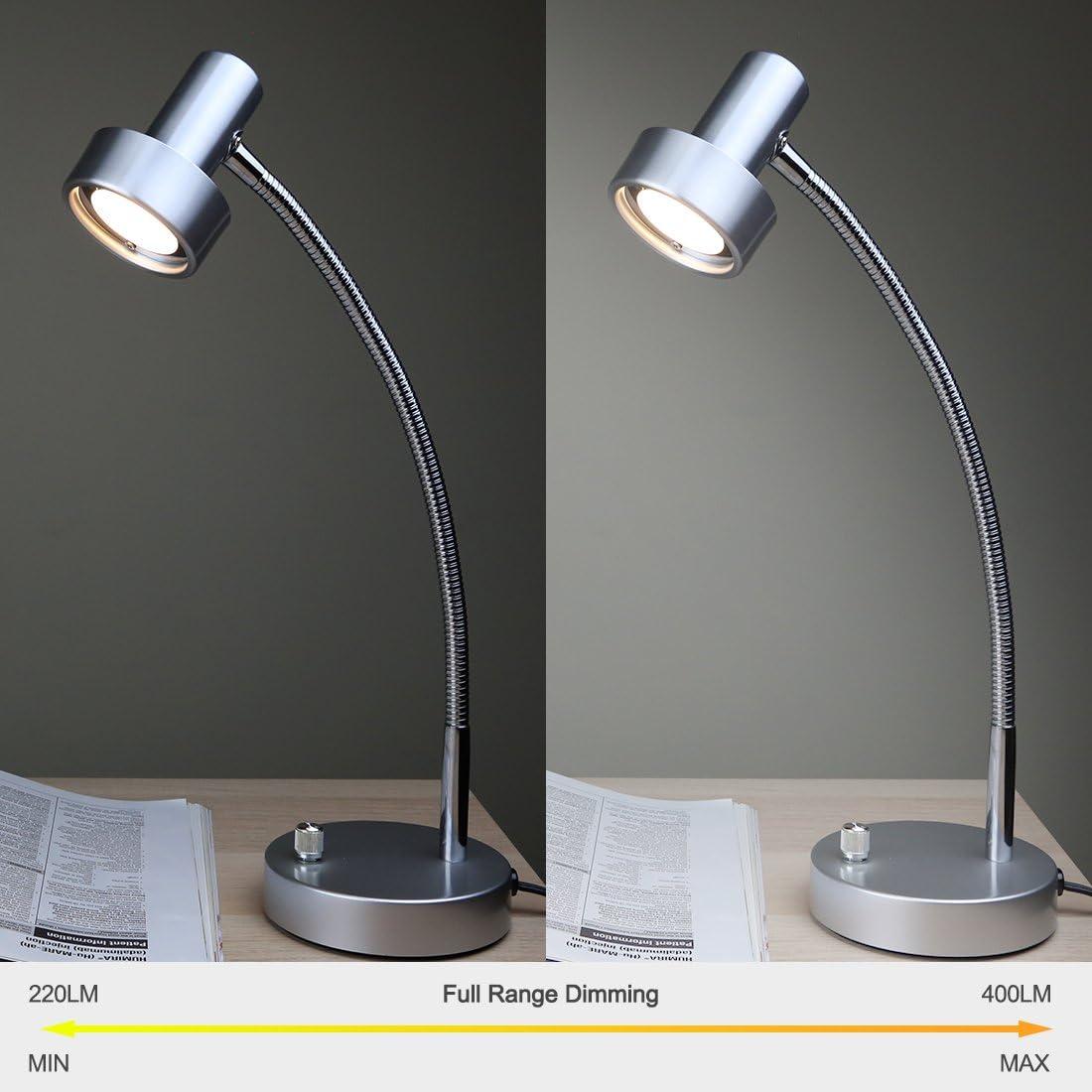 imageOBright Luxor  Dimmable LED Desk Lamp with Gooseneck BlackClip onAluminum