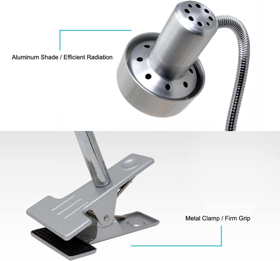 imageOBright Luxor  Dimmable LED Desk Lamp with Gooseneck BlackClip onAluminumClip on