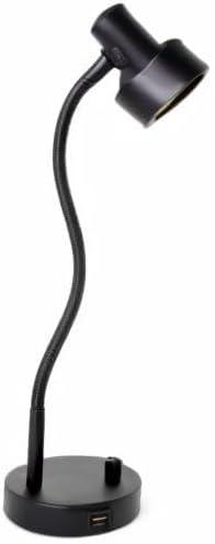 imageOBright Luxor  Dimmable LED Desk Lamp with Gooseneck BlackClip onBlack