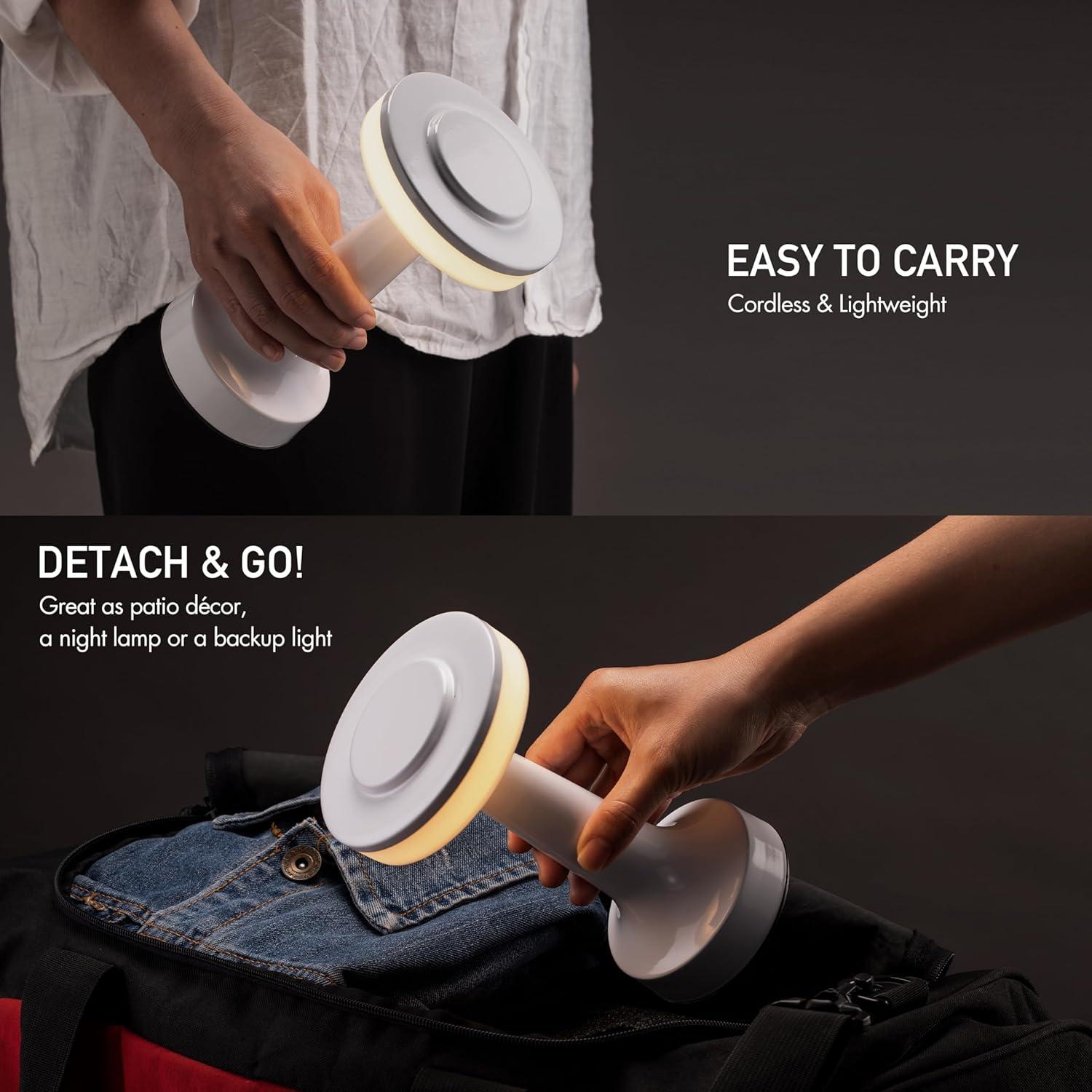 imageOBright Portable LED Table Lamp with Touch Sensor RGB Light Dimmable Rechargeable Battery Night Light for Kids Nursery Nightstand Lamp Bedside Lamp White MarblePiano White