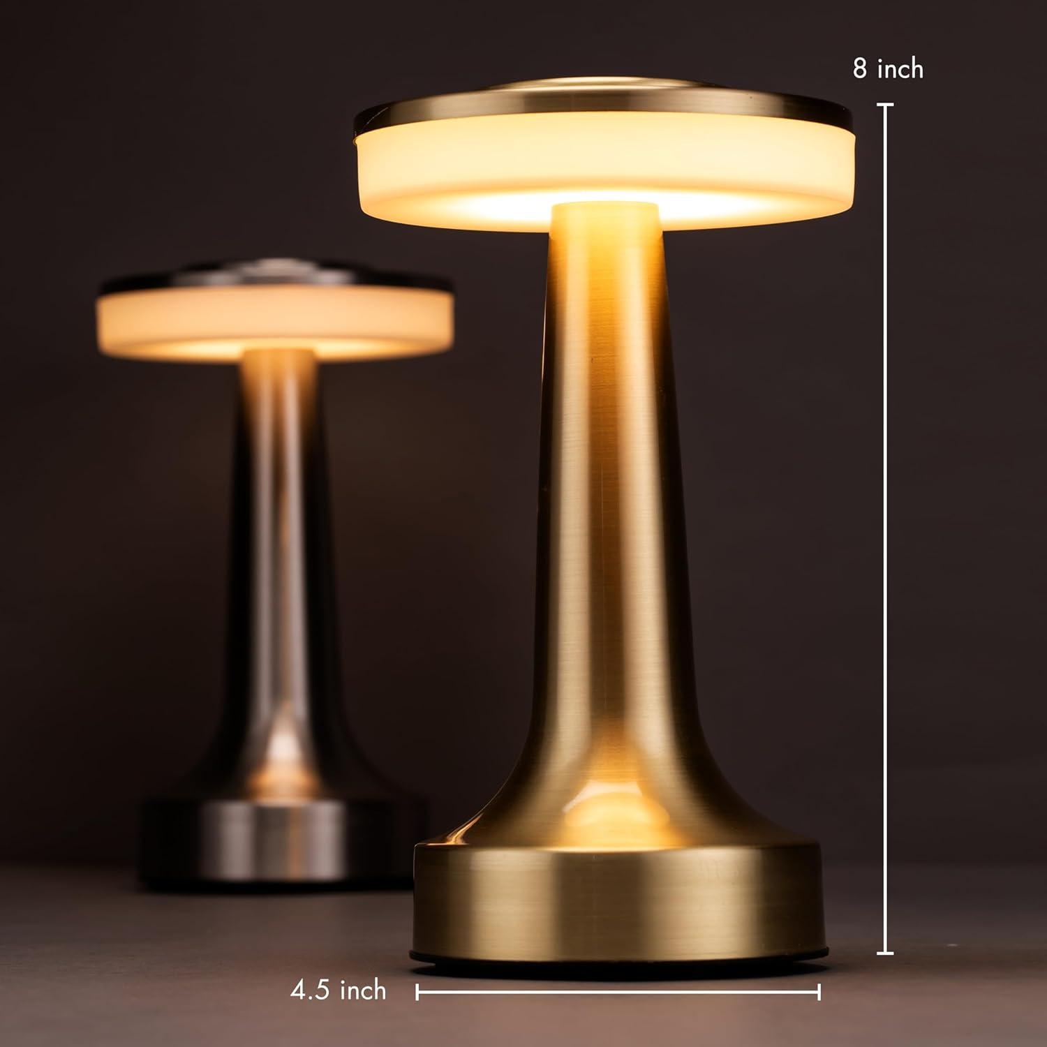imageOBright Portable LED Table Lamp with Touch Sensor RGB Light Dimmable Rechargeable Battery Night Light for Kids Nursery Nightstand Lamp Bedside Lamp White MarbleGold