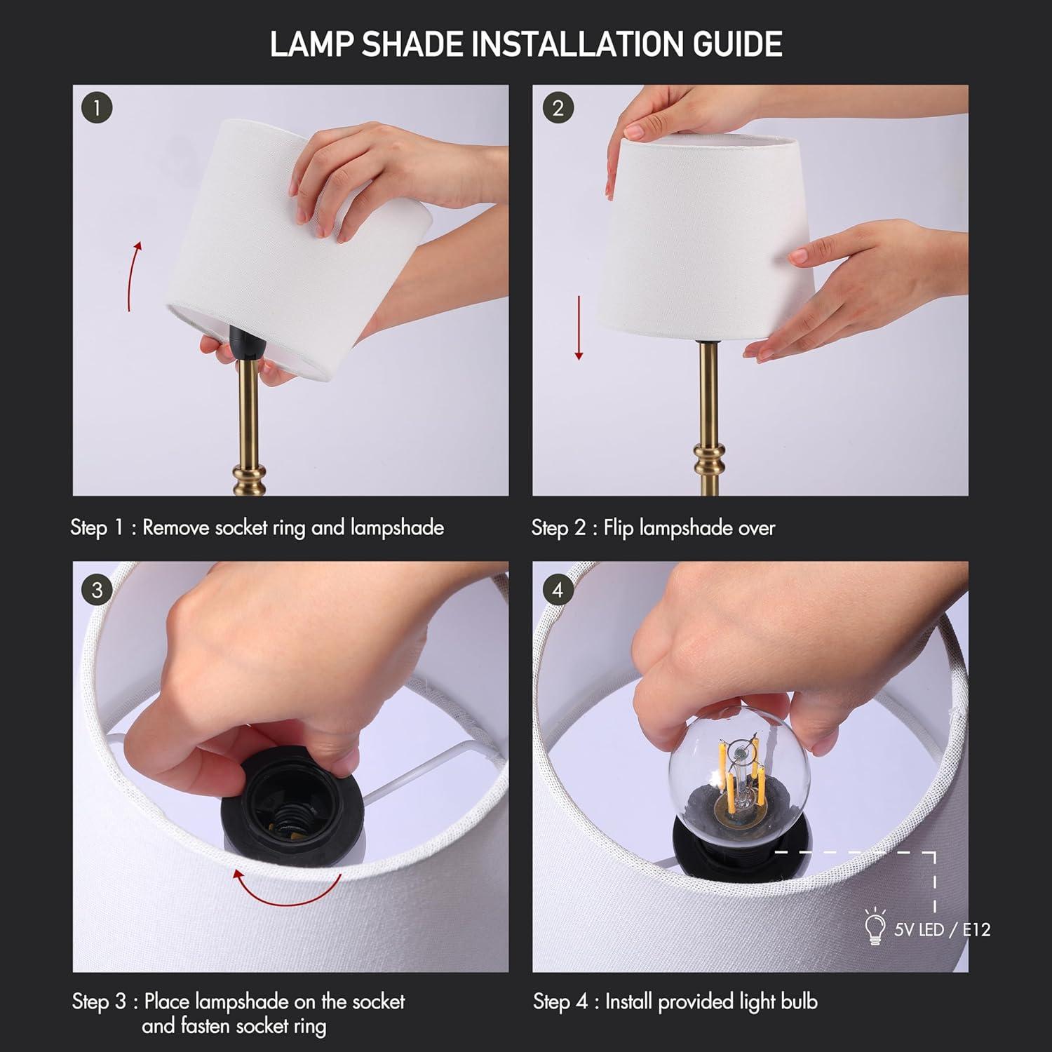 imageOBright Seraph  Cordless LED Table Lamp with Dimmer Builtin Rechargeable Battery 3Level Brightness Patio Table Lamp Bedside Night Lamp Ambient Light for Restaurant BlackAntique Brass