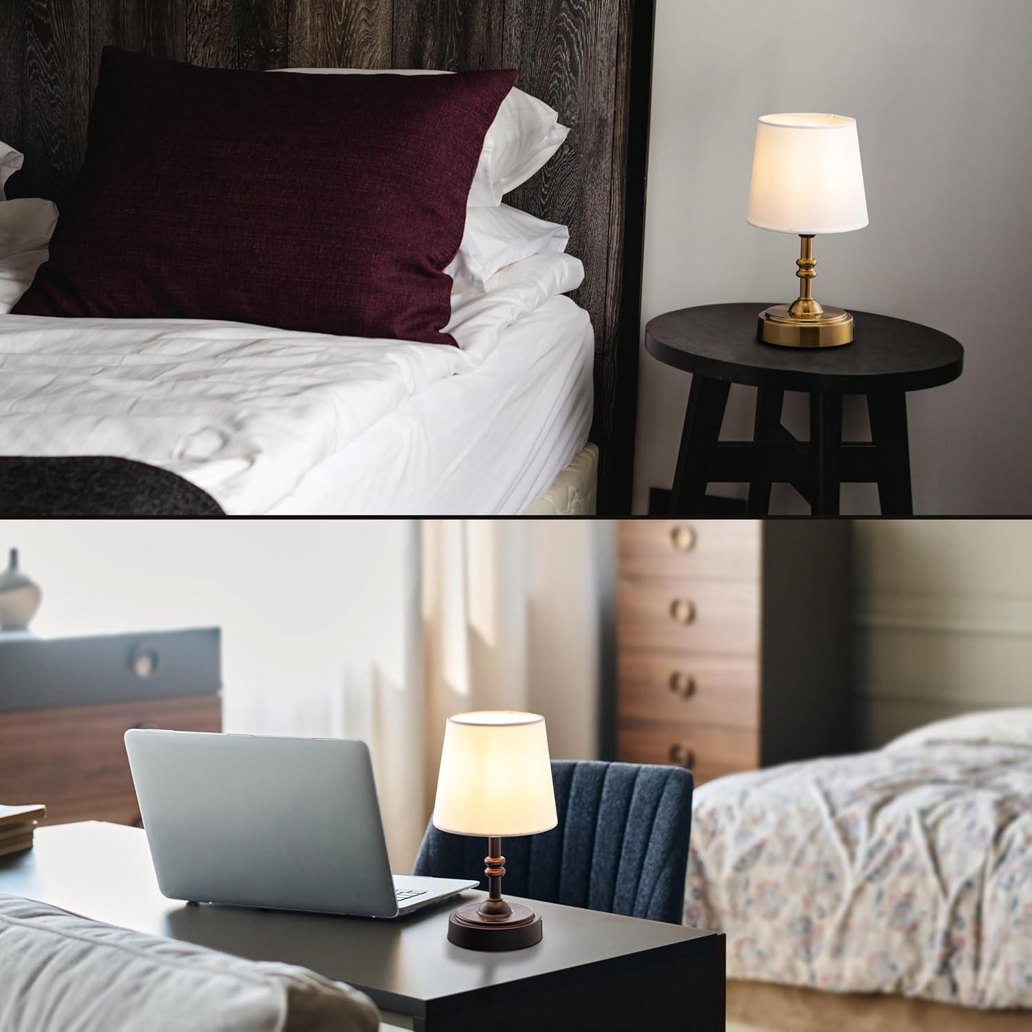 imageOBright Seraph Mini  Cordless LED Table Lamp with Dimmer Builtin Rechargeable Battery 3Level Brightness Patio Table Lamp Bedside Night Lamp Ambient Light for Restaurant Antique BrassOilRubbed Bronze