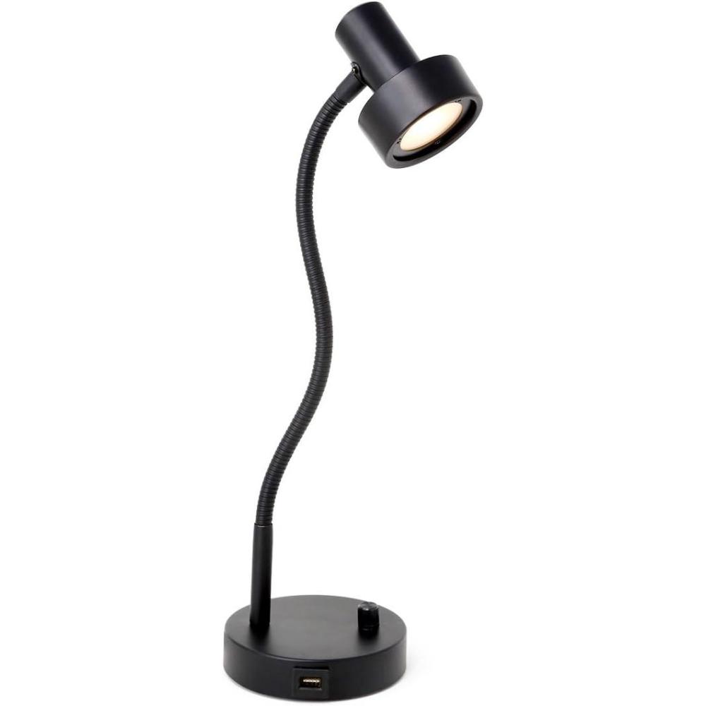 imageOBright Luxor  Dimmable LED Desk Lamp with Gooseneck BlackClip onBlack