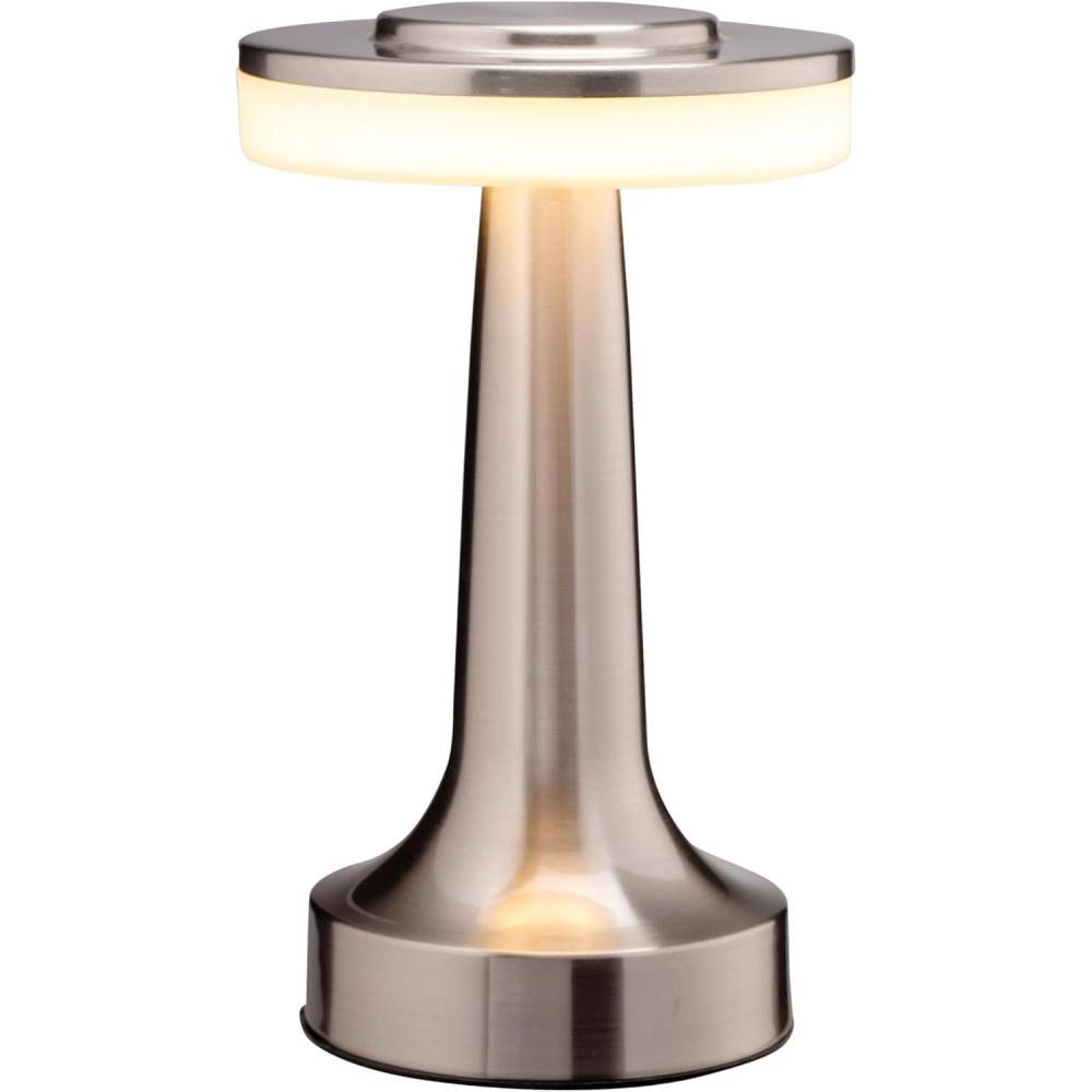 imageOBright Portable LED Table Lamp with Touch Sensor RGB Light Dimmable Rechargeable Battery Night Light for Kids Nursery Nightstand Lamp Bedside Lamp White MarbleSilver