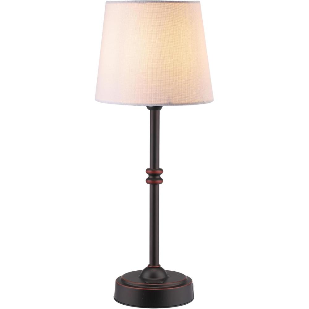 imageOBright Seraph  Cordless LED Table Lamp with Dimmer Builtin Rechargeable Battery 3Level Brightness Patio Table Lamp Bedside Night Lamp Ambient Light for Restaurant BlackOilRubbed Bronze