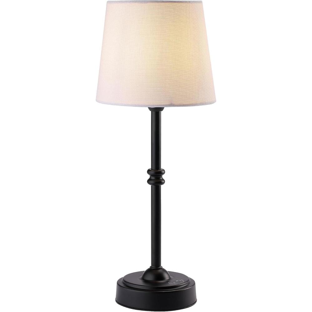 imageOBright Seraph  Cordless LED Table Lamp with Dimmer Builtin Rechargeable Battery 3Level Brightness Patio Table Lamp Bedside Night Lamp Ambient Light for Restaurant BlackBlack