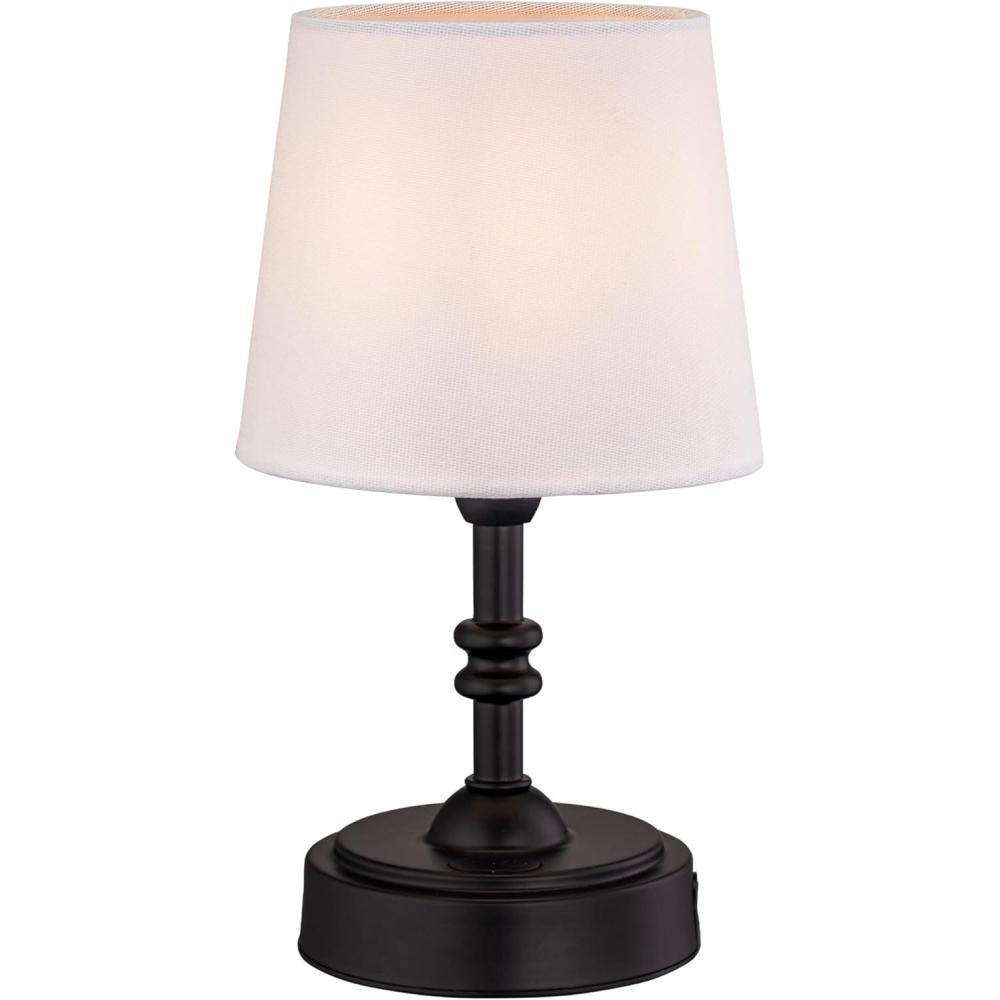 imageOBright Seraph Mini  Cordless LED Table Lamp with Dimmer Builtin Rechargeable Battery 3Level Brightness Patio Table Lamp Bedside Night Lamp Ambient Light for Restaurant Antique BrassBlack