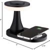 imageOBright  Portable LED Table Lamp with Wireless Charging Pad Dimmable and Rechargeable Night Lamp Ambient Light for PatioRestaurantNursery Bedside Nightstand Lamp Brushed NickelMatte Black