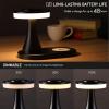 imageOBright  Portable LED Table Lamp with Wireless Charging Pad Dimmable and Rechargeable Night Lamp Ambient Light for PatioRestaurantNursery Bedside Nightstand Lamp Brushed NickelMatte Black