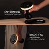 imageOBright  Portable LED Table Lamp with Wireless Charging Pad Dimmable and Rechargeable Night Lamp Ambient Light for PatioRestaurantNursery Bedside Nightstand Lamp Brushed NickelMatte Black