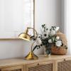 imageOBright Bankers  Cordless LED Table Lamp BatteryOperated Rechargeable 3Level Dimming Universal USBC Charging 180 Swivel Head Luxury Metal Shade Antique BrassAntique Brass