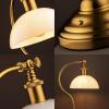 imageOBright Bankers  Cordless LED Table Lamp BatteryOperated Rechargeable 3Level Dimming Universal USBC Charging 180 Swivel Head Luxury Metal Shade Antique BrassAntique BrassWhite Glass