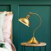 imageOBright Bankers  Cordless LED Table Lamp BatteryOperated Rechargeable 3Level Dimming Universal USBC Charging 180 Swivel Head Luxury Metal Shade Antique BrassAntique Brass