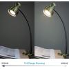 imageOBright LED Clip on Light for Bed HeadboardDesk Dimmable LED Desk Lamp with Metal Clamp 5W LED Flexible Gooseneck Adjustable Brightness for EyeCare Reading Vintage Design Camouflage