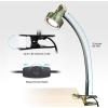 imageOBright LED Clip on Light for Bed HeadboardDesk Dimmable LED Desk Lamp with Metal Clamp 5W LED Flexible Gooseneck Adjustable Brightness for EyeCare Reading Vintage Design Camouflage