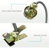 imageOBright LED Clip on Light for Bed HeadboardDesk Dimmable LED Desk Lamp with Metal Clamp 5W LED Flexible Gooseneck Adjustable Brightness for EyeCare Reading Vintage Design Camouflage