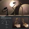 imageOBright Lumos  Versatile Clipon Lamp Zoomable Spotlight Dimmable LED Flexible Gooseneck 4000K Light 100 Metal Clamp  Ideal for Reading Crafting Work and Headboards Antique BrassAntique Brass
