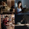 imageOBright Lumos  Versatile Clipon Lamp Zoomable Spotlight Dimmable LED Flexible Gooseneck 4000K Light 100 Metal Clamp  Ideal for Reading Crafting Work and Headboards Antique BrassAntique Brass
