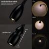 imageOBright Lumos  Versatile Clipon Lamp Zoomable Spotlight Dimmable LED Flexible Gooseneck 4000K Light 100 Metal Clamp  Ideal for Reading Crafting Work and Headboards Antique BrassBlack