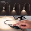 imageOBright Lumos  Versatile Clipon Lamp Zoomable Spotlight Dimmable LED Flexible Gooseneck 4000K Light 100 Metal Clamp  Ideal for Reading Crafting Work and Headboards Antique BrassBrushed Nickel