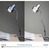 imageOBright Luxor  Dimmable LED Desk Lamp with Gooseneck BlackClip onAluminumClip on