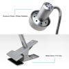 imageOBright Luxor  Dimmable LED Desk Lamp with Gooseneck BlackClip onAluminumClip on
