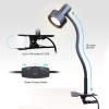 imageOBright Luxor  Dimmable LED Desk Lamp with Gooseneck BlackClip onAluminumClip on