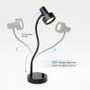 imageOBright Luxor  Dimmable LED Desk Lamp with Gooseneck BlackClip onBlack