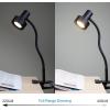 imageOBright Luxor  Dimmable LED Desk Lamp with Gooseneck BlackClip onBlackClip on