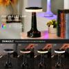 imageOBright Portable LED Table Lamp with Touch Sensor RGB Light Dimmable Rechargeable Battery Night Light for Kids Nursery Nightstand Lamp Bedside Lamp White MarbleXRGBBlack Marble