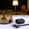 imageOBright Seraph  Cordless LED Table Lamp with Dimmer Builtin Rechargeable Battery 3Level Brightness Patio Table Lamp Bedside Night Lamp Ambient Light for Restaurant BlackAntique Brass