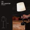 imageOBright Seraph  Cordless LED Table Lamp with Dimmer Builtin Rechargeable Battery 3Level Brightness Patio Table Lamp Bedside Night Lamp Ambient Light for Restaurant BlackBlack