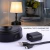 imageOBright Seraph Mini  Cordless LED Table Lamp with Dimmer Builtin Rechargeable Battery 3Level Brightness Patio Table Lamp Bedside Night Lamp Ambient Light for Restaurant Antique BrassBlack
