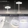 imageOBright Thurlow  Portable LED Lamp for Outdoor  Indoor Builtin Rechargeable Battery IP44 Water Resistant Travel Light Camping Lantern Patio Table Lamp Night Lamp Brushed NickelWhite