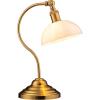 imageOBright Bankers  Cordless LED Table Lamp BatteryOperated Rechargeable 3Level Dimming Universal USBC Charging 180 Swivel Head Luxury Metal Shade Antique BrassAntique BrassWhite Glass