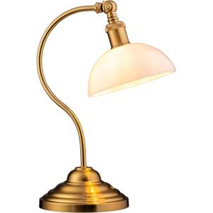 imageOBright Bankers  Cordless LED Table Lamp BatteryOperated Rechargeable 3Level Dimming Universal USBC Charging 180 Swivel Head Luxury Metal Shade Antique BrassAntique BrassWhite Glass