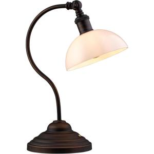 imageOBright Bankers  Cordless LED Table Lamp BatteryOperated Rechargeable 3Level Dimming Universal USBC Charging 180 Swivel Head Luxury Metal Shade Antique BrassOil Rubbed BronzeWhite Glass