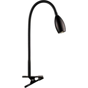 imageOBright Lumos  Versatile Clipon Lamp Zoomable Spotlight Dimmable LED Flexible Gooseneck 4000K Light 100 Metal Clamp  Ideal for Reading Crafting Work and Headboards Antique BrassBlack