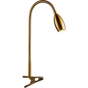 imageOBright Lumos  Versatile Clipon Lamp Zoomable Spotlight Dimmable LED Flexible Gooseneck 4000K Light 100 Metal Clamp  Ideal for Reading Crafting Work and Headboards Antique BrassAntique Brass