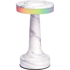 imageOBright Portable LED Table Lamp with Touch Sensor RGB Light Dimmable Rechargeable Battery Night Light for Kids Nursery Nightstand Lamp Bedside Lamp White MarbleXRGBWhite Marble