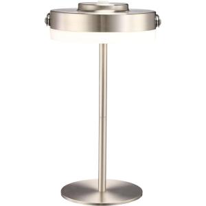 imageOBright Thurlow  Portable LED Lamp for Outdoor  Indoor Builtin Rechargeable Battery IP44 Water Resistant Travel Light Camping Lantern Patio Table Lamp Night Lamp Brushed NickelBrushed Nickel
