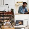imageOBright Aurora LED Pharmacy Desk Lamp  Swing Arm Industrial Design for Reading Crafting Work10W LED Adjustable Height 185245 inches  Ideal for Living Room Bedside Office  BlackGold