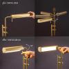 imageOBright Aurora LED Pharmacy Desk Lamp  Swing Arm Industrial Design for Reading Crafting Work10W LED Adjustable Height 185245 inches  Ideal for Living Room Bedside Office  BlackGold