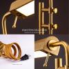 imageOBright Aurora LED Pharmacy Desk Lamp  Swing Arm Industrial Design for Reading Crafting Work10W LED Adjustable Height 185245 inches  Ideal for Living Room Bedside Office  BlackGold