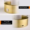 imageOBright Chiara  Cordless LED Table Lamp 3 Light Modes Rechargeable Battery Up to 12 Hours Flameless Candle Lamp for Restaurant Night Light for Kids Nursery Bedside Lamp Antique Gold