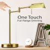 imageOBright LED Pharmacy Table Lamp Full Range Dimming 12W LED 360 Degree Swing Arms Desk Reading Craft Work Lamp ETL Tested Brushed NickelAntique Brass