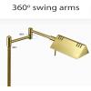 imageOBright LED Pharmacy Table Lamp Full Range Dimming 12W LED 360 Degree Swing Arms Desk Reading Craft Work Lamp ETL Tested Brushed NickelAntique Brass